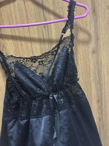 Elegant Black Lace Nightwear Set