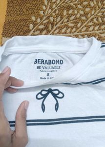 Berabond White Striped T-Shirt