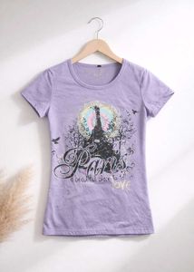 💜 Paris Dream Pastel Tee – Effortlessly Feminine