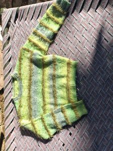 Striped Fuzzy Knit Vest