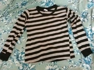 Black And White stripes 👕 T-shirt For Boys