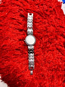 Elegant Two-Tone Watch with Crystal Accents