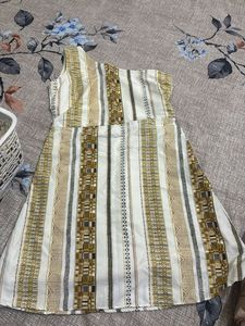 One Shoulder Striped Dress (custom made)