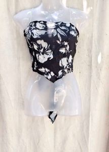 I. Floral Print Halter Top