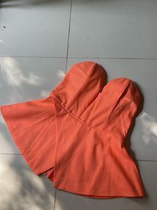 Cute Orange Bandeau Top