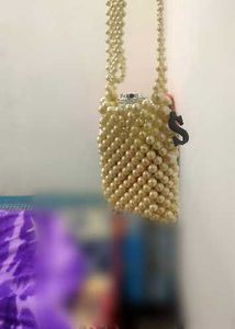 Vintage Pearl Beaded handmade Bag