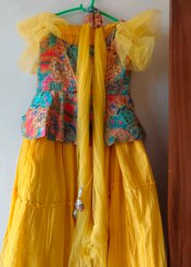 Beautiful Yellow Lehenga Choli