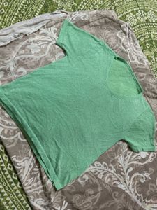 Pastel Green Shiny Top