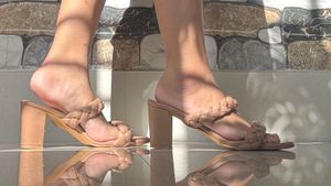 Nude Braided Block Heels 👡