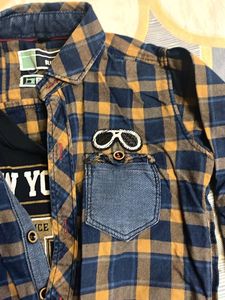 Blue &amp; Yellow Plaid Shirt