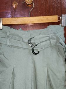 Light Green Women/Girls Trouser Pant/ belt de