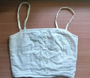 white broderie top