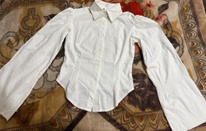 White Button-Up Top