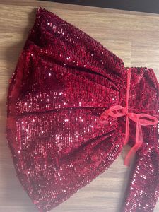 Gorgeous Shimmery Party Wear One Shoulder Frock