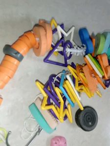 Colorful Bird Toy with Star Shapes