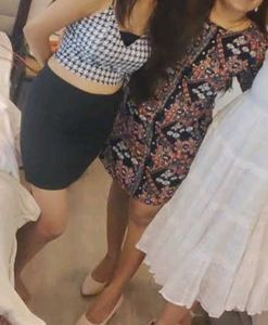 Sexy Black White Crop Top