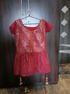 Elegant Red Sequined Lehenga Choli