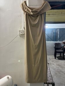 Shimmering Gold Midi Dress