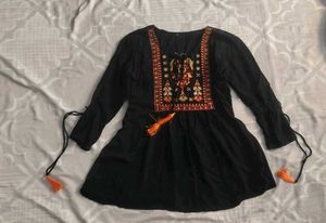 Black Tassel short kurty