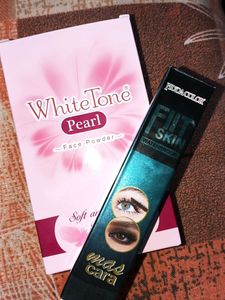 White Tone Pearl Face Powder with FREE Mascara