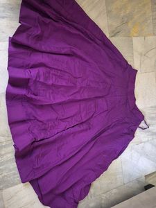 Vibrant Purple Flared Ethnic Skirt