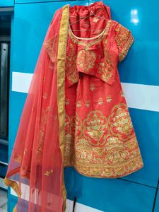 Red Embroidered Lehenga Choli Set