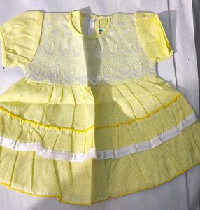 Cute Yellow Polka Dot Baby Dress