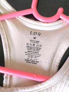 padded beige camisole/ tank top