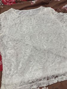 white lace top