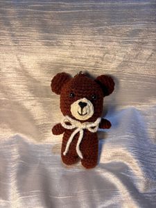 Handmade Crochet Teddy Bear Keychain