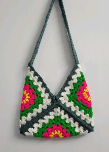 Crochet 🧶 Floral Sling Bag