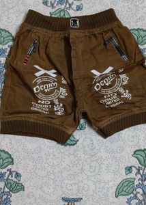 Brown cotton Shorts