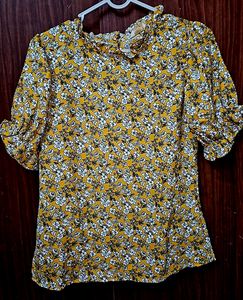 Yellow Floral Top