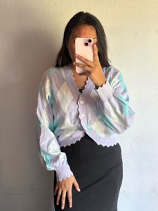 Pastel Argyle Cardigan
