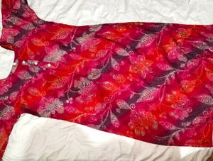 Vibrant Floral Kurta Set with Dupatta