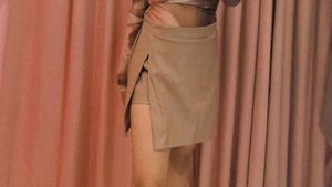 Faux Leather Mini Skirt/skort