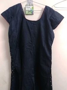 Embroidered Kurta with Tassels