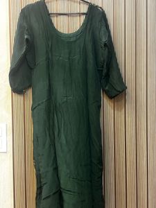 Green printed Kurta