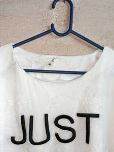 White Lace Sleeve "Just Be Me" Top