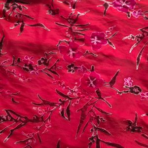Elegant Red Floral Maxi Dress