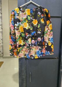 Floral Print Blazer