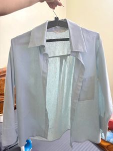 Light Blue Classic Button-Up Shirt