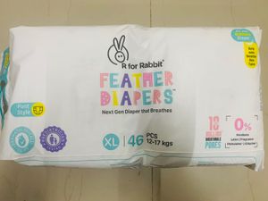 R for Rabbit Feather Diapers XL - 46 Pcs
