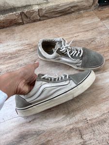 Vans Old Skool Grey distressed Suede Sneakers
