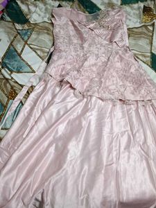 Elegant Pink Embellished Gown