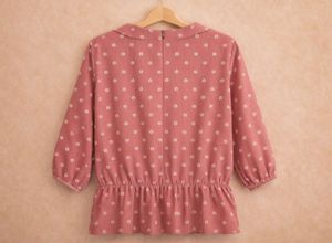 Charming Floral Print Peplum Top