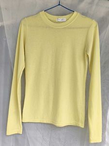 Soft Yellow Long Sleeve Top (transparent)
