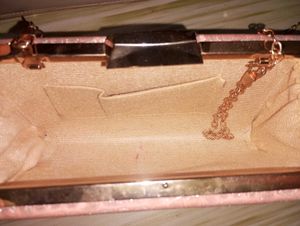 Pink glitter clutch
