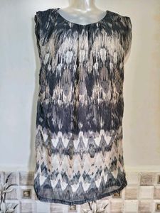 Vero Moda XS Sleeveless Abstract Print Tunic Dress