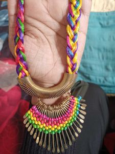 Colorful Braided Statement Necklace
